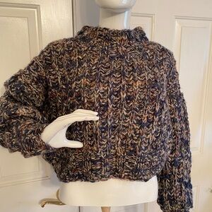 Free People Multicolor Cowl Neck Sweater size S